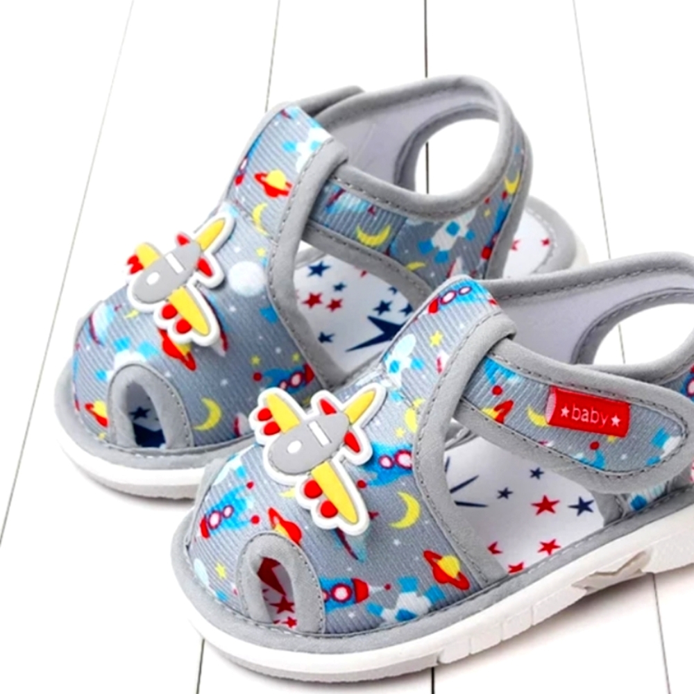 Toddler Baby Boys/Girls Soft Sole Walking  Squeaky Shoes #New